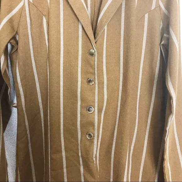 Favlux NWT Carla Pinstripe Button Romper Medium - Picture 5 of 8